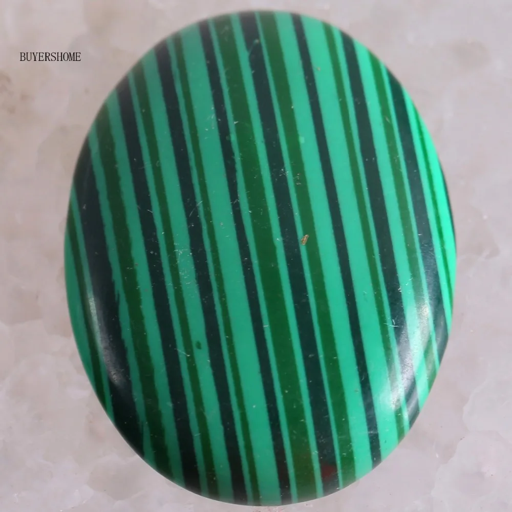 CAB Cabochon Stone 30x40MM Natural Green Malachite Pink Crystal Blue Onyx Bead for DIY Jewelry 1Pcs