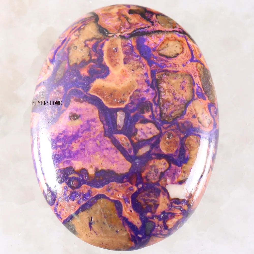CAB Cabochon Stone 30x40MM Natural Green Malachite Pink Crystal Blue Onyx Bead for DIY Jewelry 1Pcs
