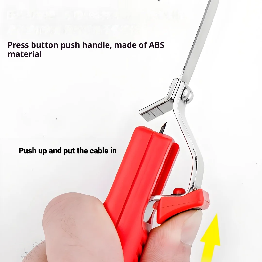 Electrician Wire Stripper Knife Rubber Handle Hand Stripping Tool for 4-50mm PVC, Silicone Rubber PTFE Cable