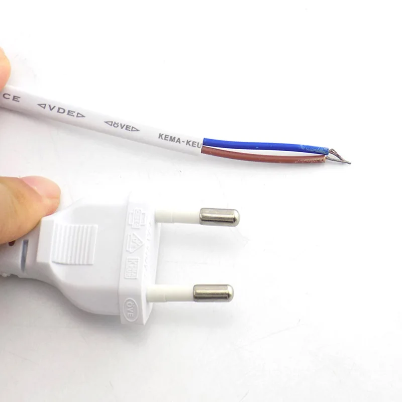 1.8m AC Power Supply Cord On-Off Switch Two-Pin Extension Cords Cable Type Adapter Line For LED Light Lamp EU US Plug