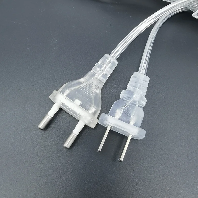 1.8m AC Power Supply Cord On-Off Switch Two-Pin Extension Cords Cable Type Adapter Line For LED Light Lamp EU US Plug