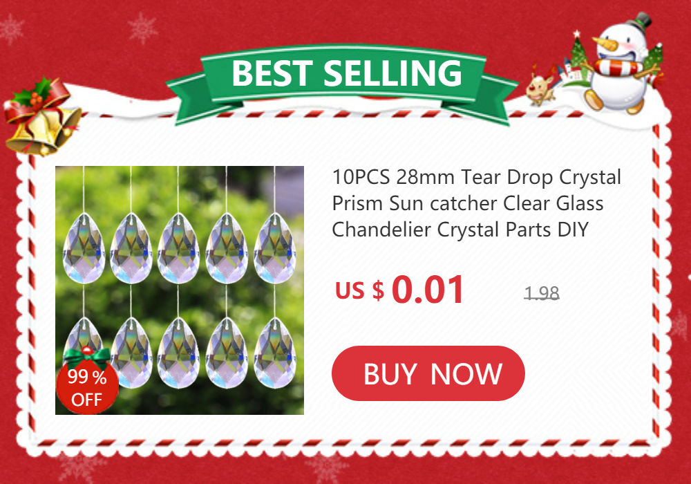 10PCS Aurora Crystal Glass Octagon Bead Prism Garland Strand Chandelier Chain Part Rainbow Suncatcher Curtain DIY Jewelry Making