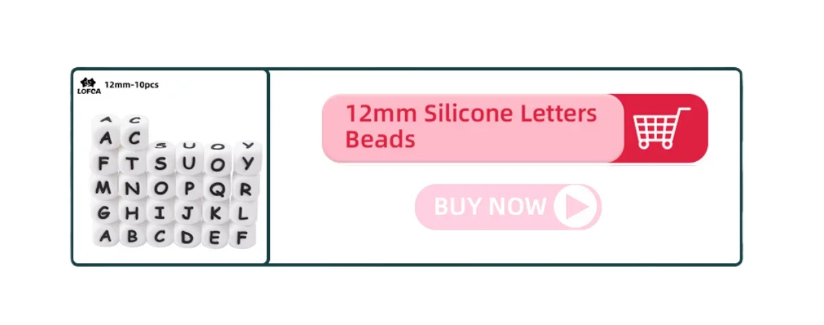 LOFCA Silicone Beads Mouse Beads 20pcs/lot Food Grade Silicone Beads Colorful Chew Necklace Bracelet Bangle Jewelry Making