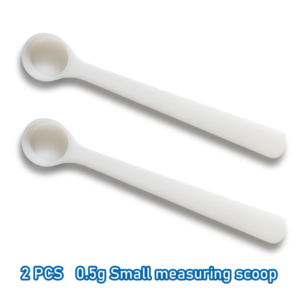 2 PCS Measuring Spoon White Drug Pesticide Safety Precise Selection 1 Spoon Is 1 g Powder Other Type 0.1g 0.25g 0.5g
