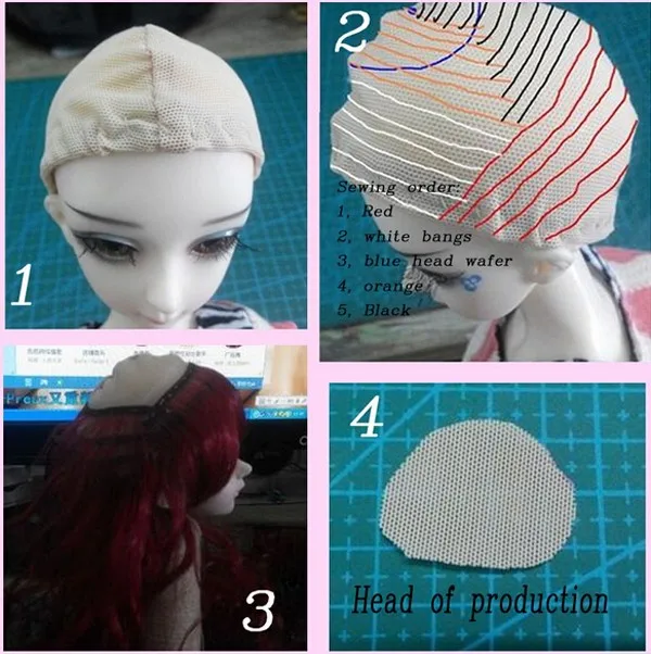 Factory Offer 5CM 15cm 25cm Black Blond Brown Khaki White Grey Color Short Straight Doll Wig for BJD Diy Fabric Art Doll Hair