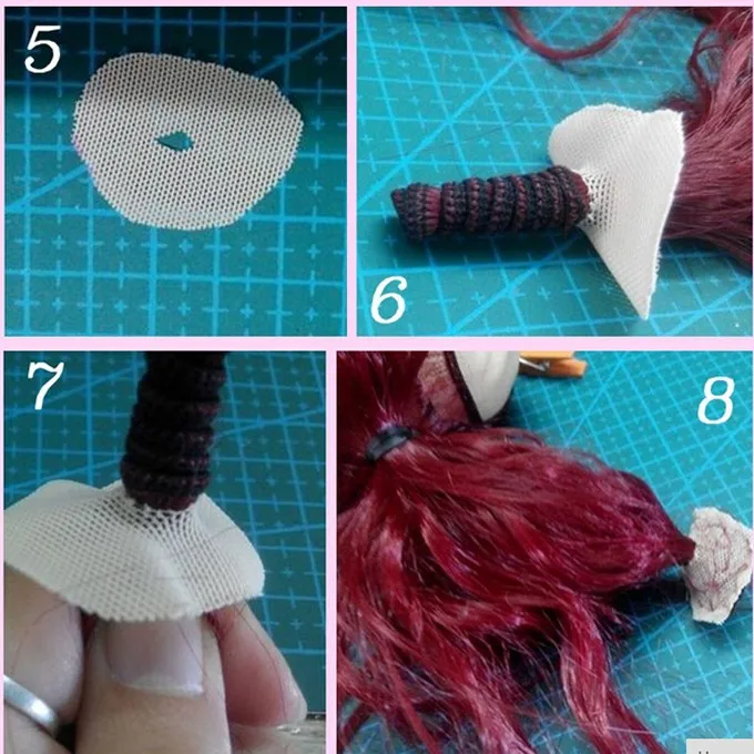 Factory Offer 5CM 15cm 25cm Black Blond Brown Khaki White Grey Color Short Straight Doll Wig for BJD Diy Fabric Art Doll Hair