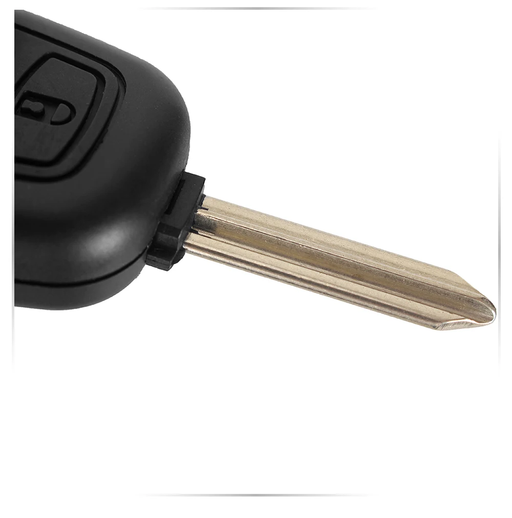 KEYYOU 2 Button Remote Key Flip Fob Car Key Case for Citroen C1 C2 C3 Saxo /Xsara /Picasso /Berlingo Uncut Blade Car Key Shell