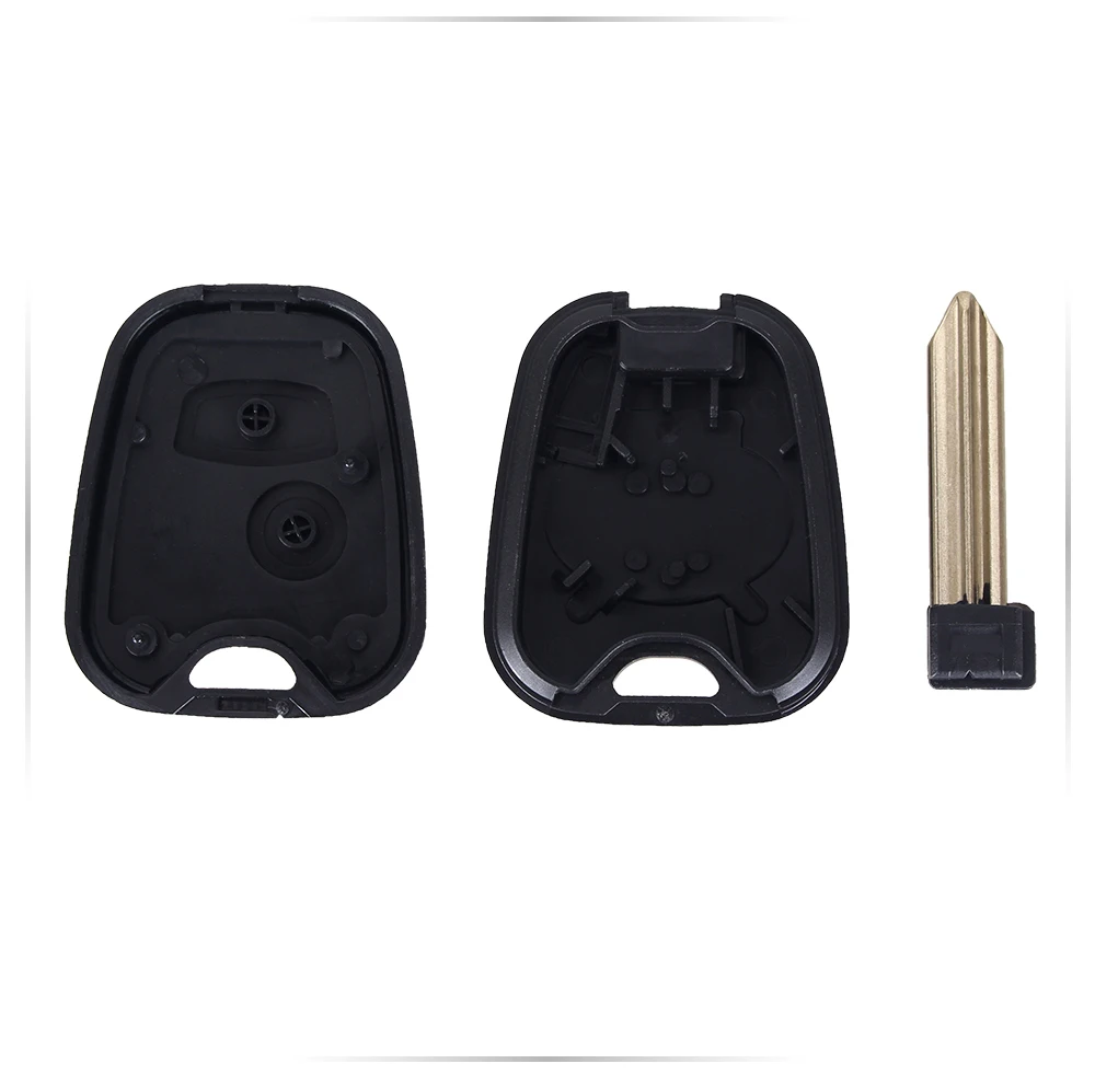 KEYYOU 2 Button Remote Key Flip Fob Car Key Case for Citroen C1 C2 C3 Saxo /Xsara /Picasso /Berlingo Uncut Blade Car Key Shell