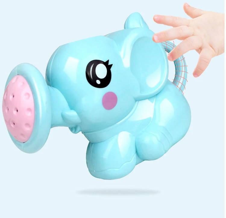 Baby Bath Toys Lovely Plastic Elephant Shape Water Spray for Baby Shower Swimming Toys Kids Gift Storage Mesh Bag Baby Kids Toy