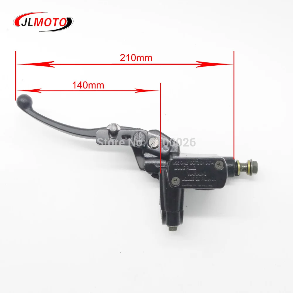 Left Hand Rear Master Cylinder 7/8 Handlebar Hydraulic Brake Lever With Parking Brake & Stop Switch Fit For ATV Quad Bike Parts