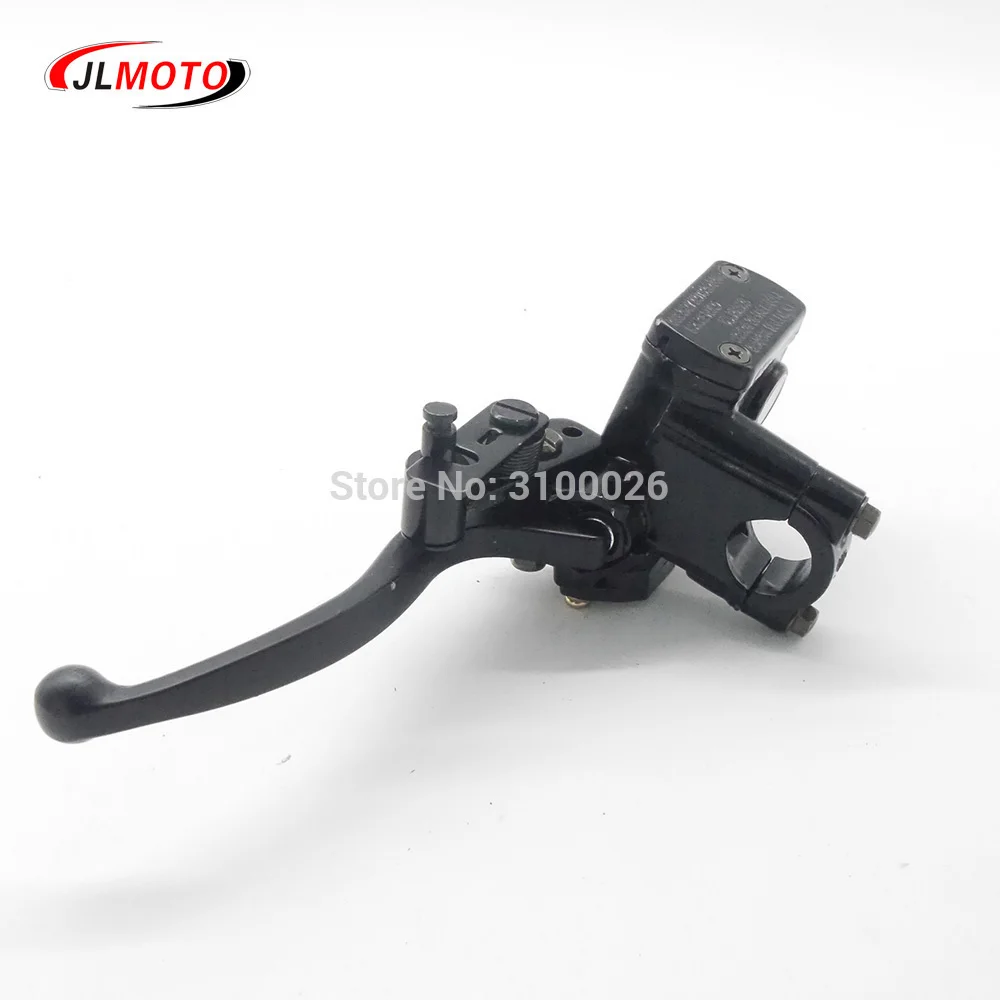 Left Hand Rear Master Cylinder 7/8 Handlebar Hydraulic Brake Lever With Parking Brake & Stop Switch Fit For ATV Quad Bike Parts