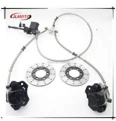 Left Hand Rear Master Cylinder 7/8 Handlebar Hydraulic Brake Lever With Parking Brake & Stop Switch Fit For ATV Quad Bike Parts