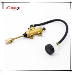 Left Hand Rear Master Cylinder 7/8 Handlebar Hydraulic Brake Lever With Parking Brake & Stop Switch Fit For ATV Quad Bike Parts