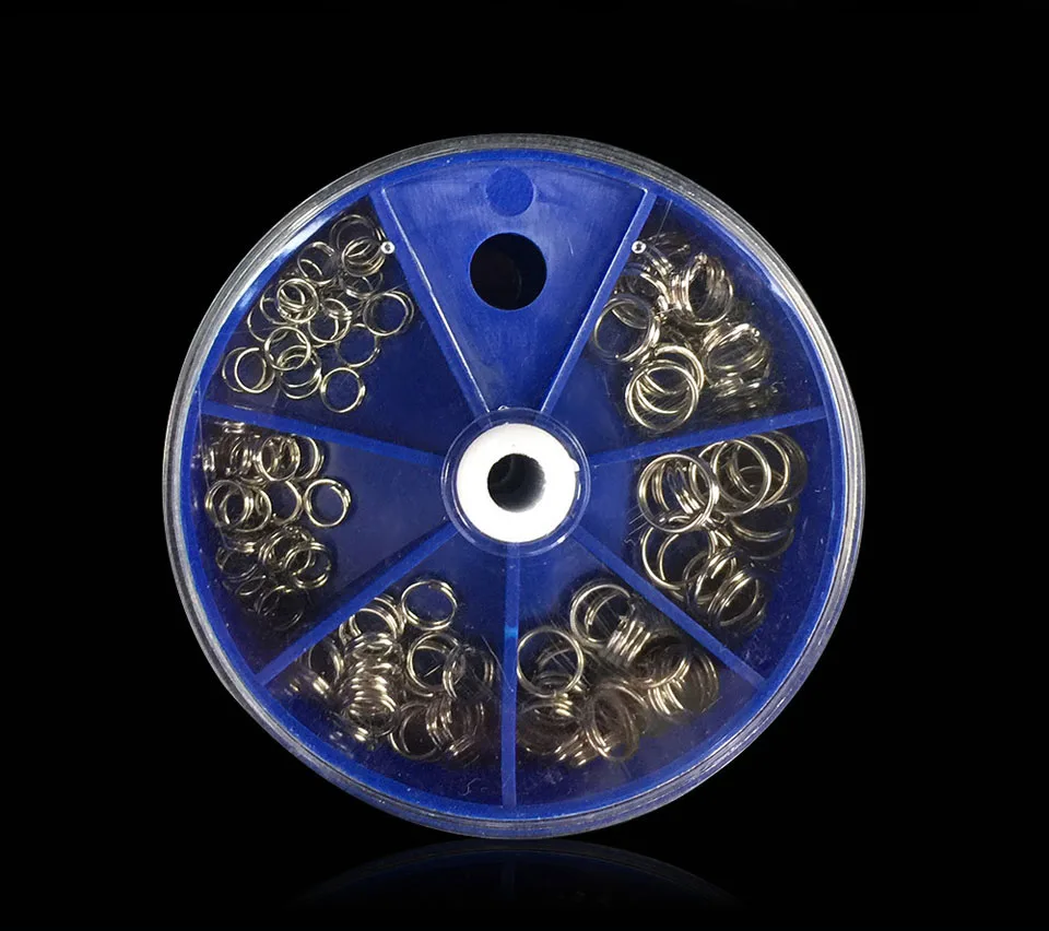 116PCS/Lot Stainless Steel Split Rings Set Fishing Accessories Fishing Split Ring Connector for Blank Lures Crank Bait