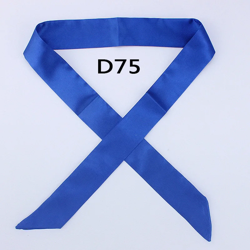 Hot Fashion New Twill Emulation Silk Solid Bag Scarf Women Small Scarf Ribbon Handbag Hair Long Shawl Bandana Luxury Head Scarf