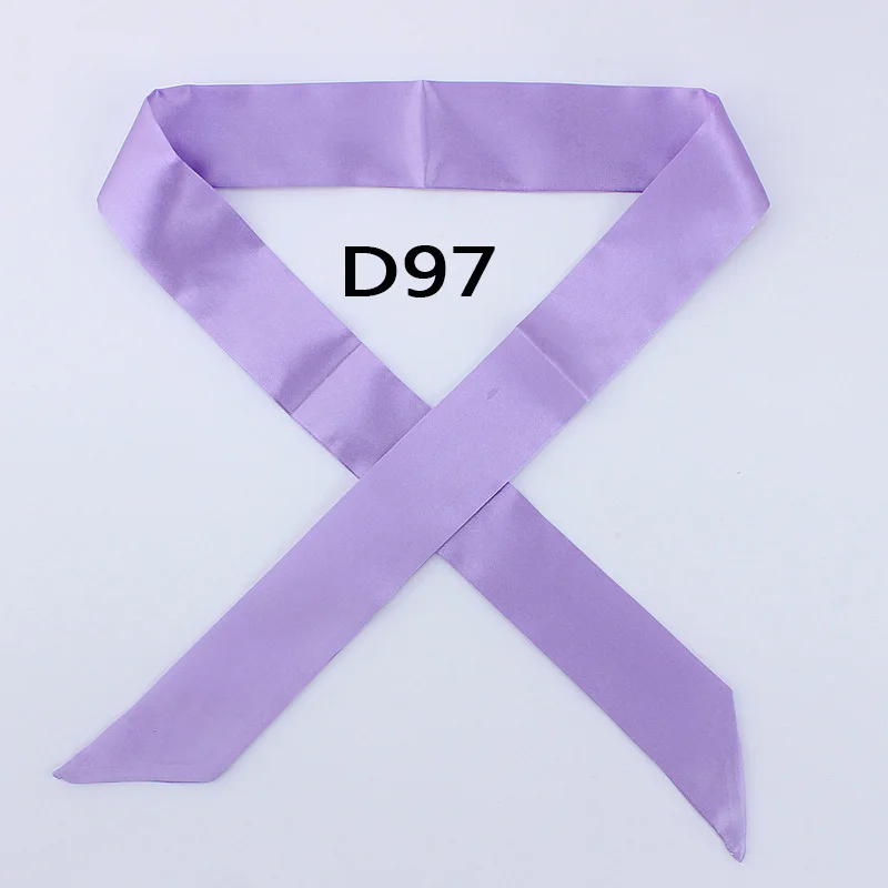 Hot Fashion New Twill Emulation Silk Solid Bag Scarf Women Small Scarf Ribbon Handbag Hair Long Shawl Bandana Luxury Head Scarf