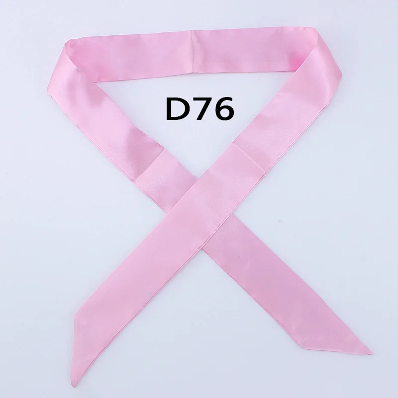 Hot Fashion New Twill Emulation Silk Solid Bag Scarf Women Small Scarf Ribbon Handbag Hair Long Shawl Bandana Luxury Head Scarf