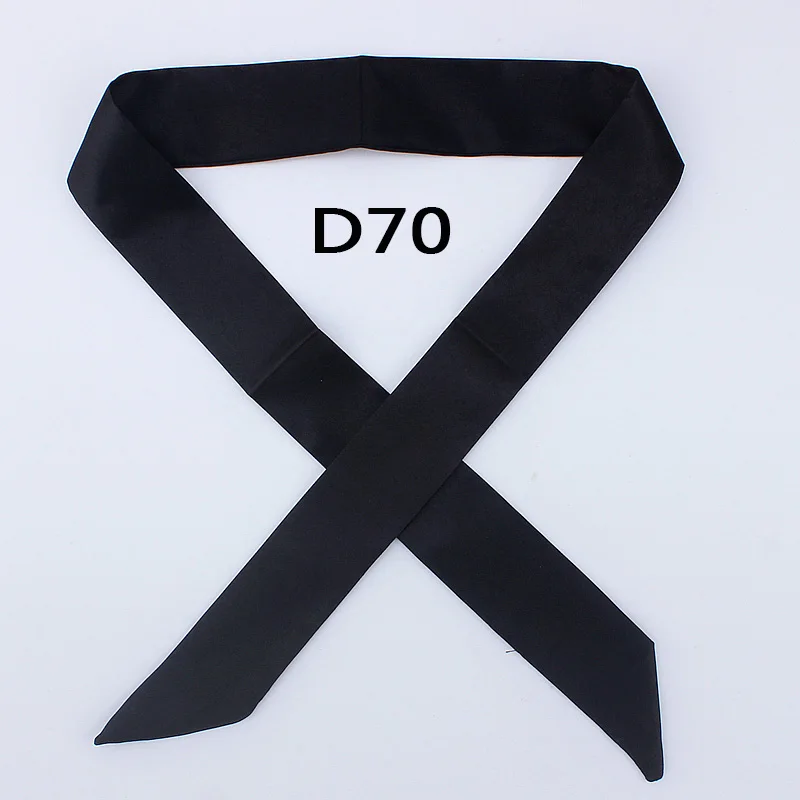 Hot Fashion New Twill Emulation Silk Solid Bag Scarf Women Small Scarf Ribbon Handbag Hair Long Shawl Bandana Luxury Head Scarf