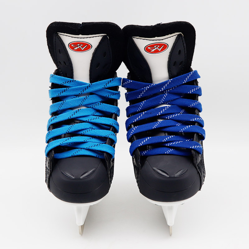 1cm Waxed Ice Hockey Shoelaces Dual Layer Braid 23-70 Inch Halloween Christmas Fall Winter for Roller Derby & Ice Hockey Skates