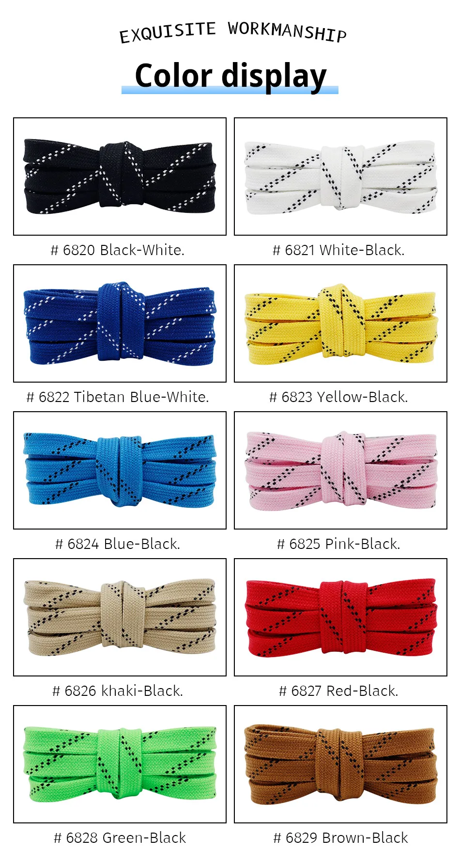 1cm Waxed Ice Hockey Shoelaces Dual Layer Braid 23-70 Inch Halloween Christmas Fall Winter for Roller Derby & Ice Hockey Skates