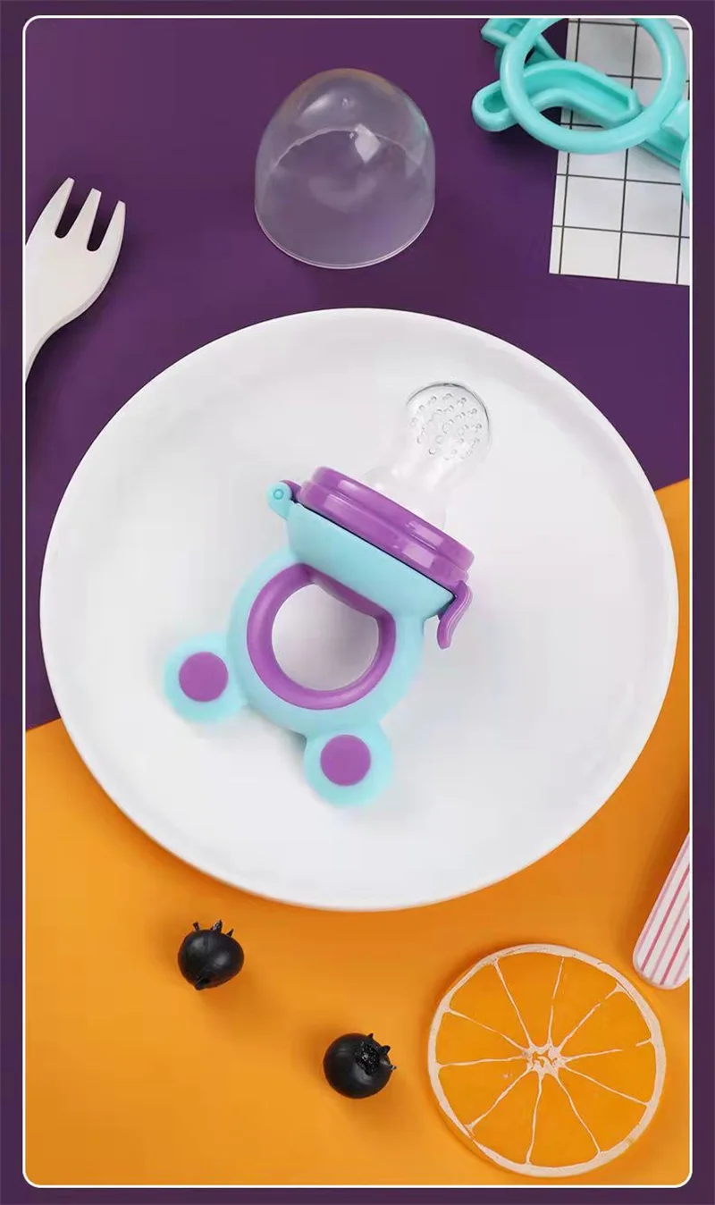 Baby Teether Nipple Fruit Food Feeder For New BornSilicona Teethers Fresh Food Nibbler Pacifier Clip Baby Accessories BPA Free