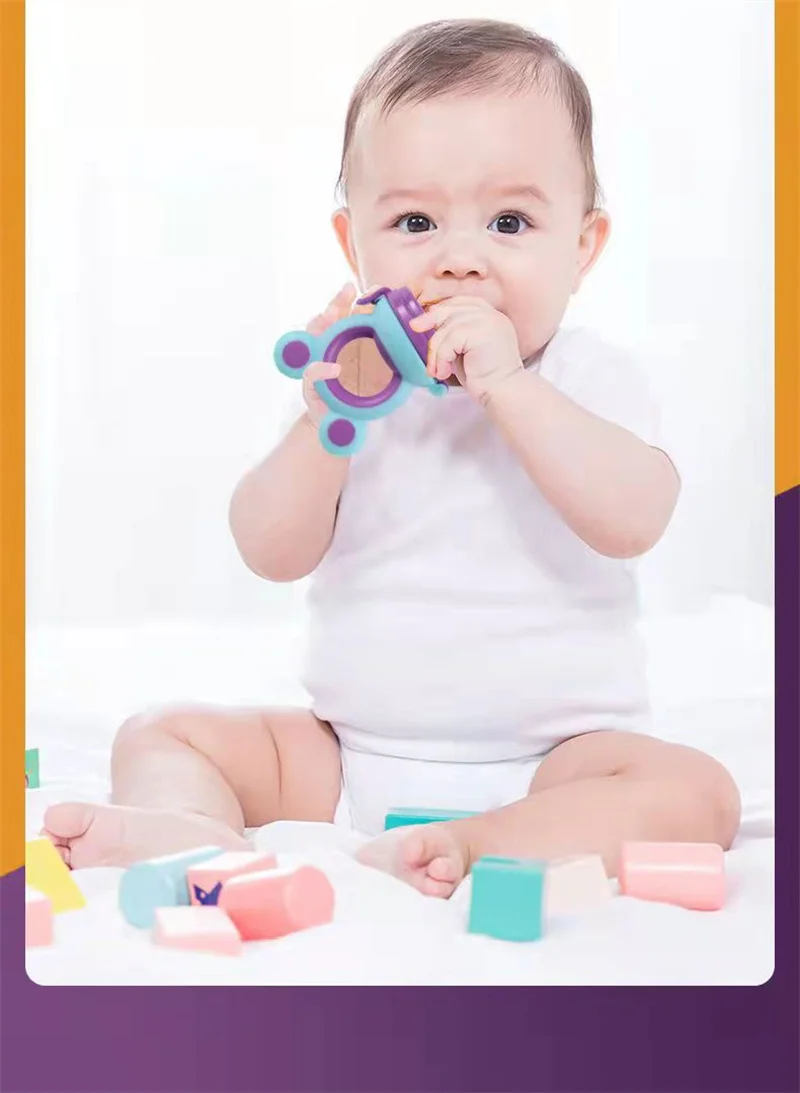 Baby Teether Nipple Fruit Food Feeder For New BornSilicona Teethers Fresh Food Nibbler Pacifier Clip Baby Accessories BPA Free
