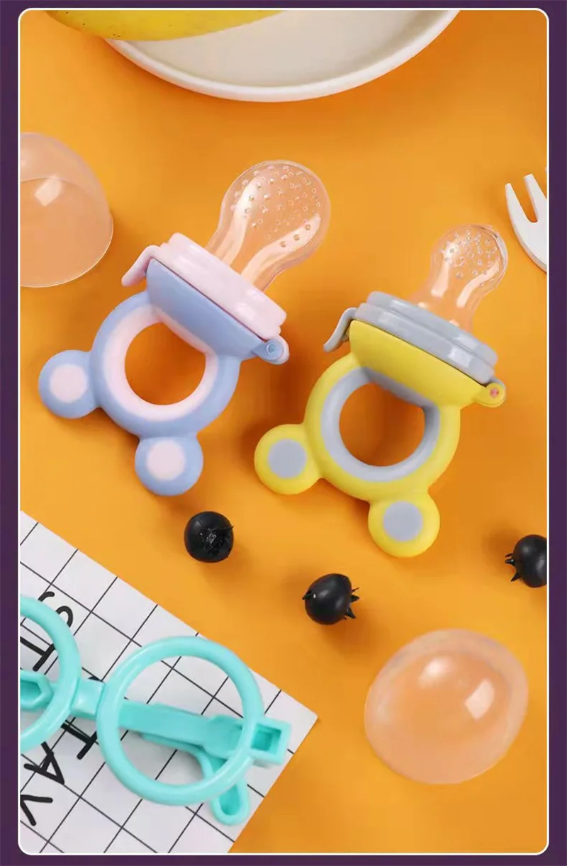 Baby Teether Nipple Fruit Food Feeder For New BornSilicona Teethers Fresh Food Nibbler Pacifier Clip Baby Accessories BPA Free