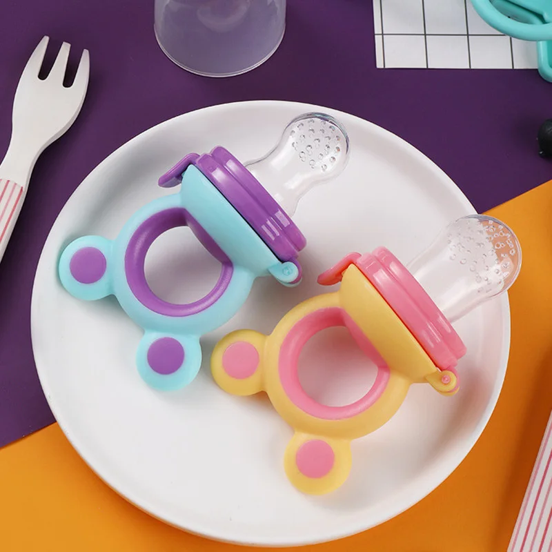 Baby Teether Nipple Fruit Food Feeder For New BornSilicona Teethers Fresh Food Nibbler Pacifier Clip Baby Accessories BPA Free