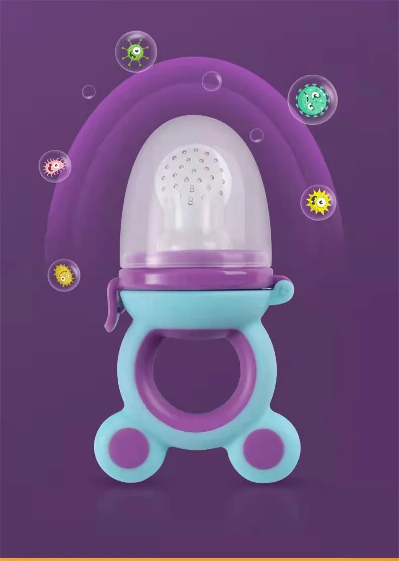 Baby Teether Nipple Fruit Food Feeder For New BornSilicona Teethers Fresh Food Nibbler Pacifier Clip Baby Accessories BPA Free