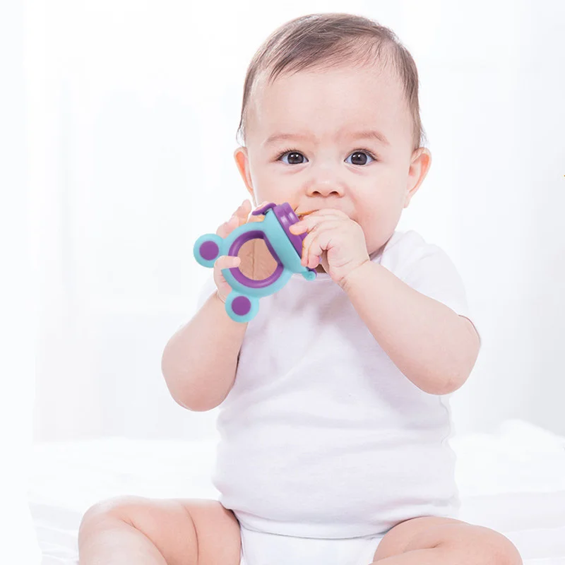 Baby Teether Nipple Fruit Food Feeder For New BornSilicona Teethers Fresh Food Nibbler Pacifier Clip Baby Accessories BPA Free