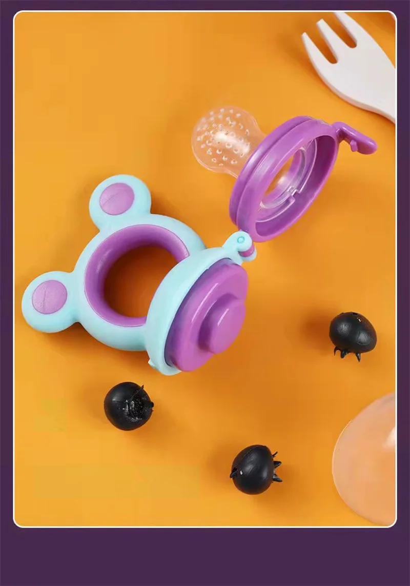 Baby Teether Nipple Fruit Food Feeder For New BornSilicona Teethers Fresh Food Nibbler Pacifier Clip Baby Accessories BPA Free