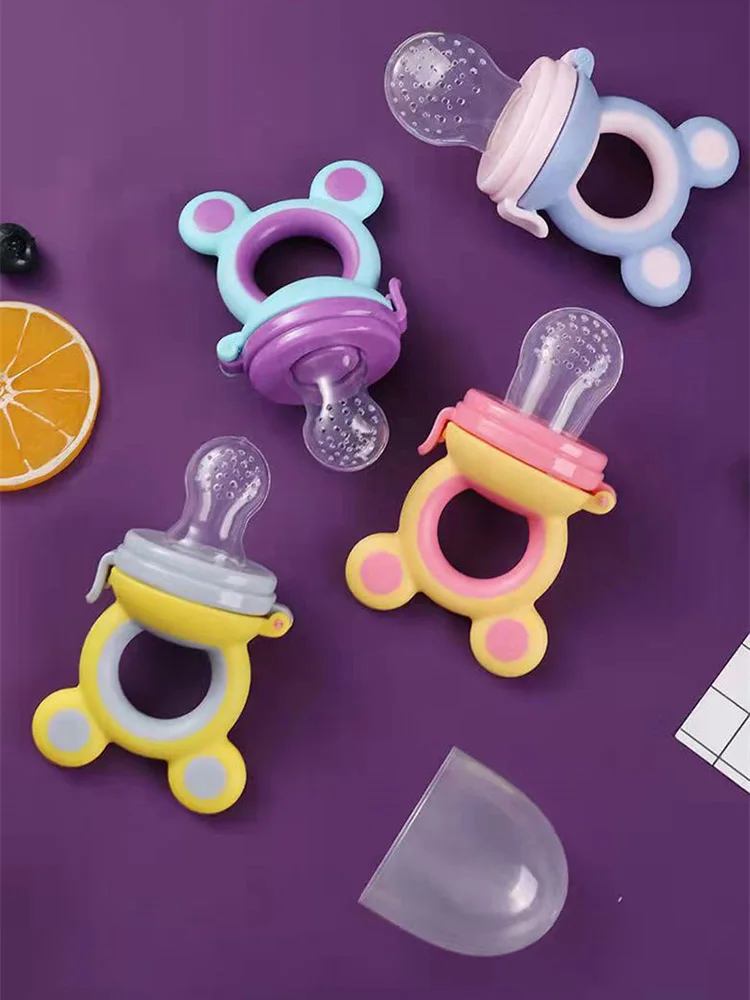 Baby Teether Nipple Fruit Food Feeder For New BornSilicona Teethers Fresh Food Nibbler Pacifier Clip Baby Accessories BPA Free