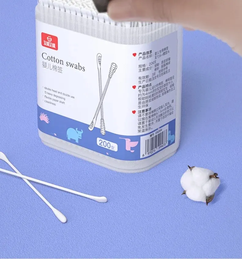 400/200 Pcs Double Head Cotton Swab Women Makeup Lipstik Buds Tip Sticks Nose Ear Cleaning Health Care Tools Bastoncillos Oidos