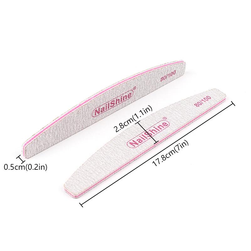 50pcs Acrylic Nail File Strong Sandpaper Nail Buffer Block For Manicure Lime a ongle 80/100/150/180/240/320 Washable Boat Files