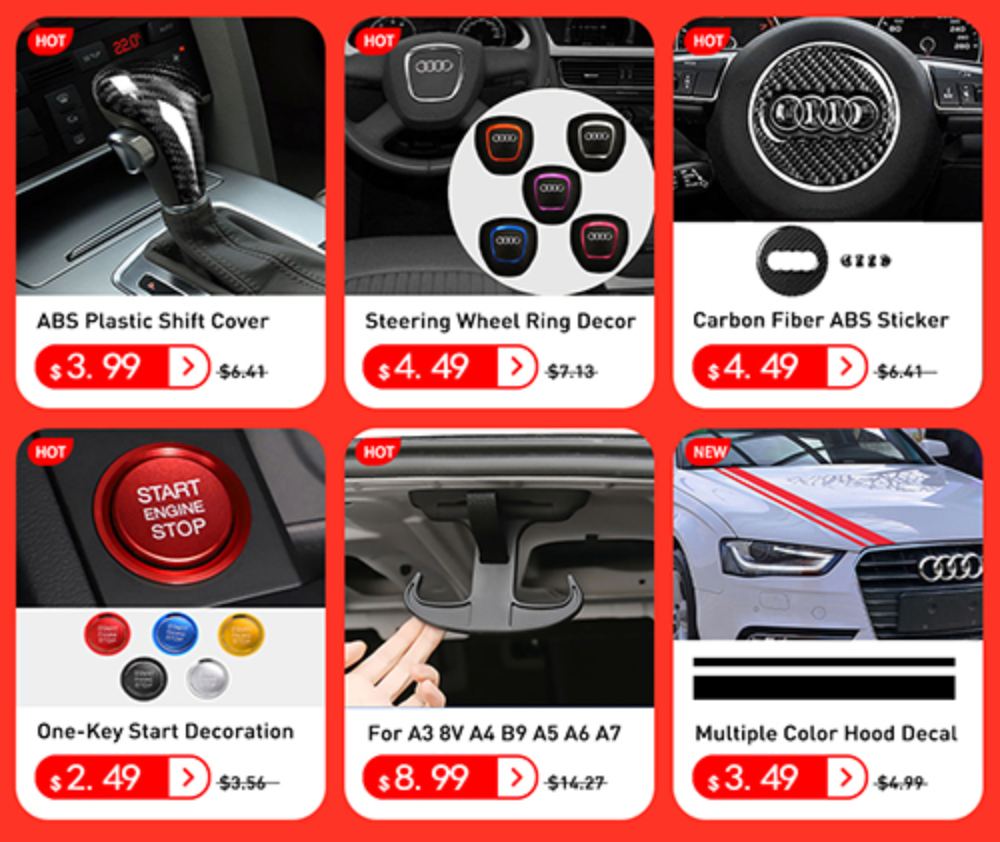 Car Steering Wheel Ring Trim Carbon Fiber Sticker Cover Decoration Auto Accessories For Audi A4 B8 8K A6 C6 4F Q5 8R Q7 4L A3 8V