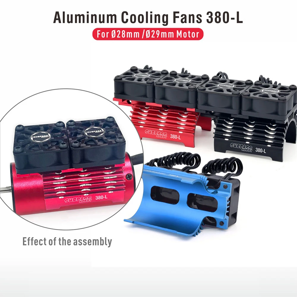 SURPASS HOBBY RC Motor Fan Cooling Heatsink for 380 390 540 550 Brushless Motor 28/29/36mm