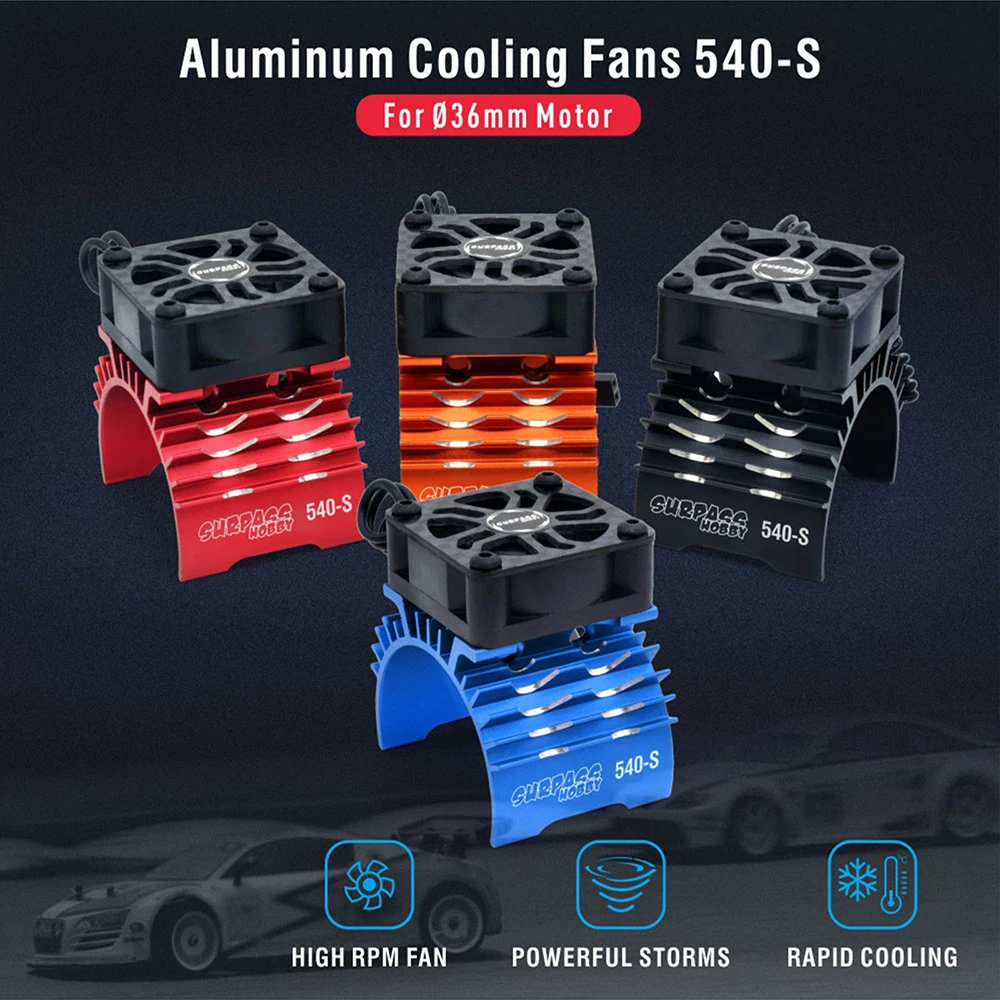 SURPASS HOBBY RC Motor Fan Cooling Heatsink for 380 390 540 550 Brushless Motor 28/29/36mm