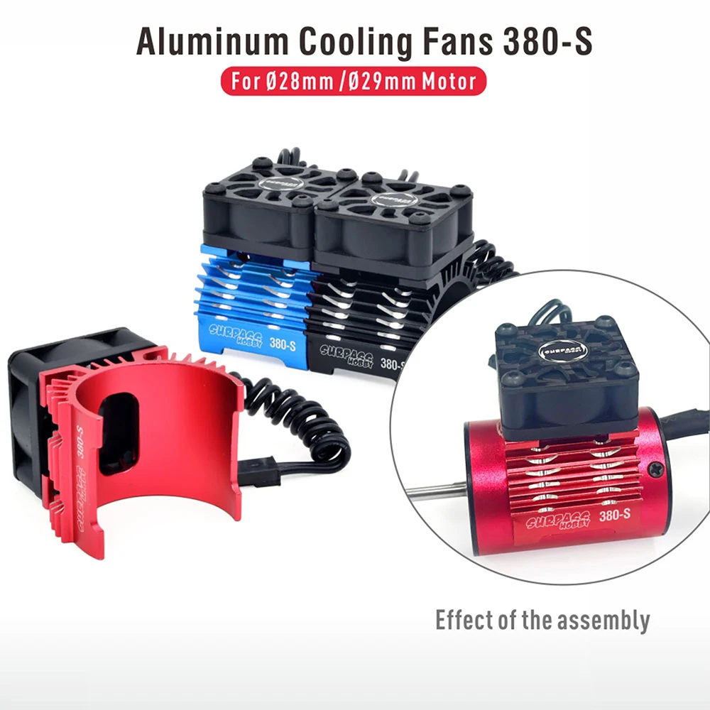 SURPASS HOBBY RC Motor Fan Cooling Heatsink for 380 390 540 550 Brushless Motor 28/29/36mm