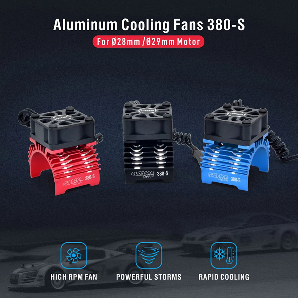 SURPASS HOBBY RC Motor Fan Cooling Heatsink for 380 390 540 550 Brushless Motor 28/29/36mm