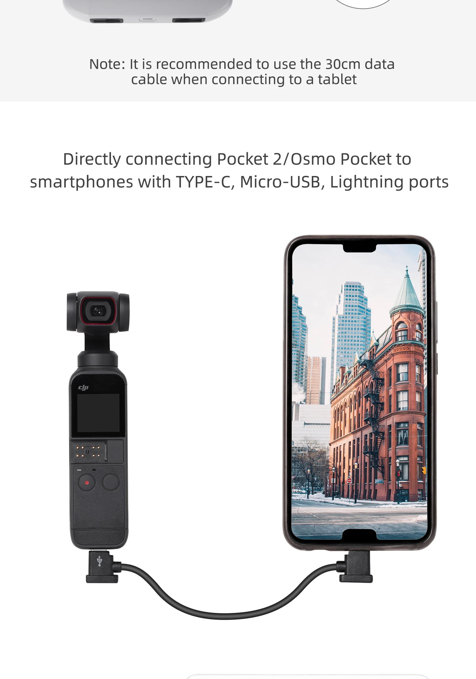 Remote Control Data Cable for DJI Mavic Mini/SE/Mavic 2/Mavic Pro/Air/Spark/Type-C Micro USB IOS ConnectorLine For Iphone/iPad