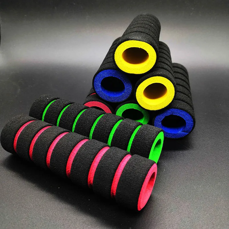 1 Pair Universal Grip Comfort Sponge Foam Handle Bar Motorcycle Dirt Bike E-bike Grip Cover Non-slip Soft Handlebar Bicycle Part