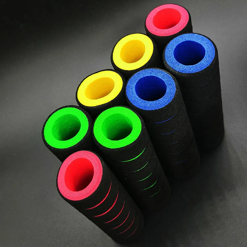1 Pair Universal Grip Comfort Sponge Foam Handle Bar Motorcycle Dirt Bike E-bike Grip Cover Non-slip Soft Handlebar Bicycle Part