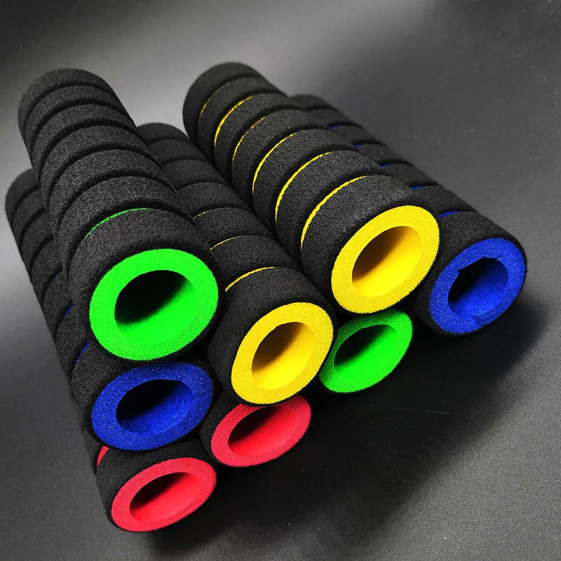1 Pair Universal Grip Comfort Sponge Foam Handle Bar Motorcycle Dirt Bike E-bike Grip Cover Non-slip Soft Handlebar Bicycle Part