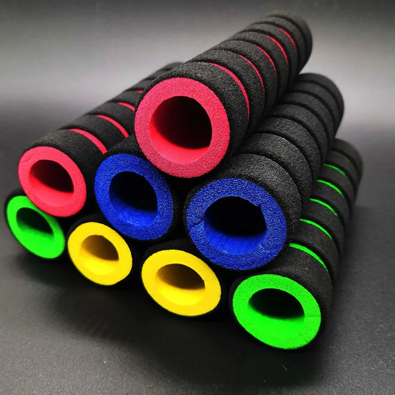 1 Pair Universal Grip Comfort Sponge Foam Handle Bar Motorcycle Dirt Bike E-bike Grip Cover Non-slip Soft Handlebar Bicycle Part