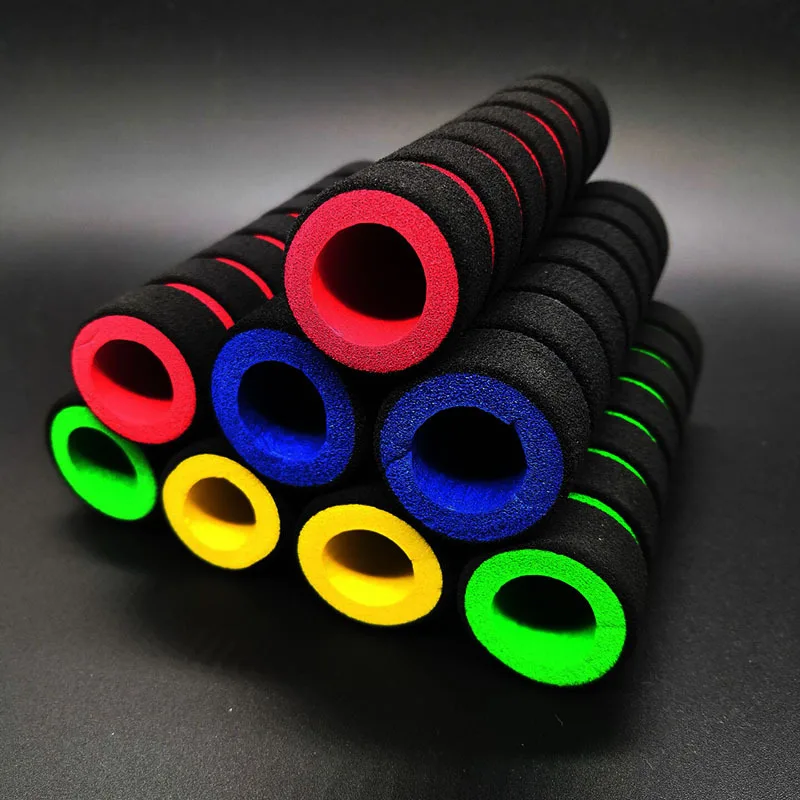 1 Pair Universal Grip Comfort Sponge Foam Handle Bar Motorcycle Dirt Bike E-bike Grip Cover Non-slip Soft Handlebar Bicycle Part
