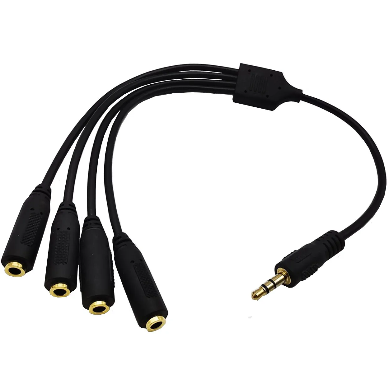 Nku 3.5mm 1/8 TRS Male To 2/3/4/5/6 Port 3.5 Female Jack Headphone Splitter Cable Stereo AUX Audio Adapter for PC TV MP3 Speaker