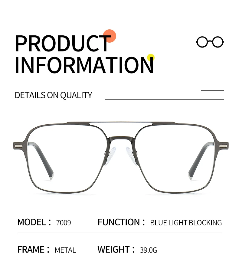 Metal 3 In 1 New Style Magnet Clip On Glasses Frame Trend Polarized Sunglasses For Men 2023 Optical Computer Glasses UV400 7009