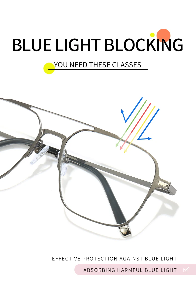 Metal 3 In 1 New Style Magnet Clip On Glasses Frame Trend Polarized Sunglasses For Men 2023 Optical Computer Glasses UV400 7009
