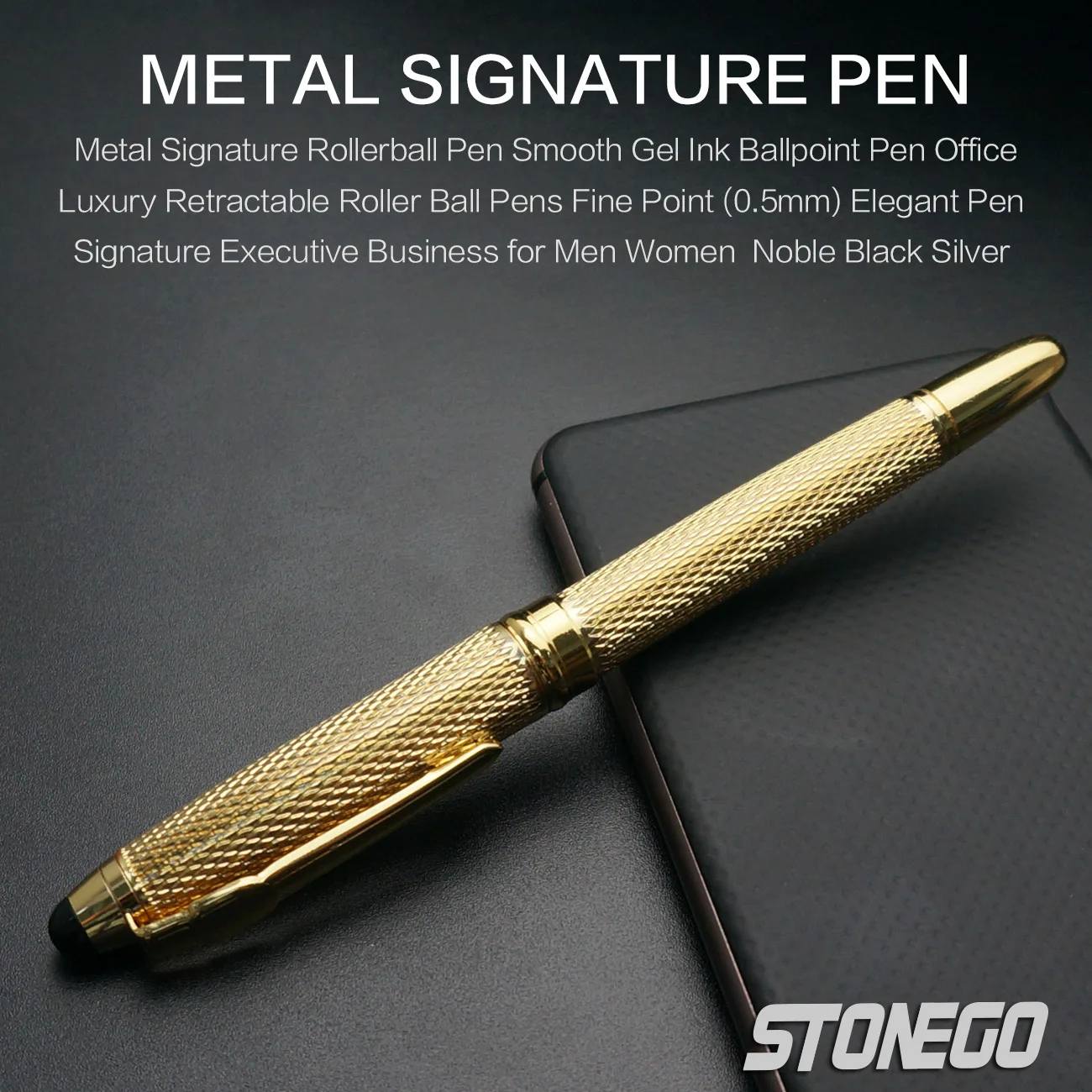 STONEGO Fashion Wallet Pen Short Paragraph Gift Travel Pocket Pen Mini Pocket Short Clip Metal RollerBall Pen Travel Pocket Pen