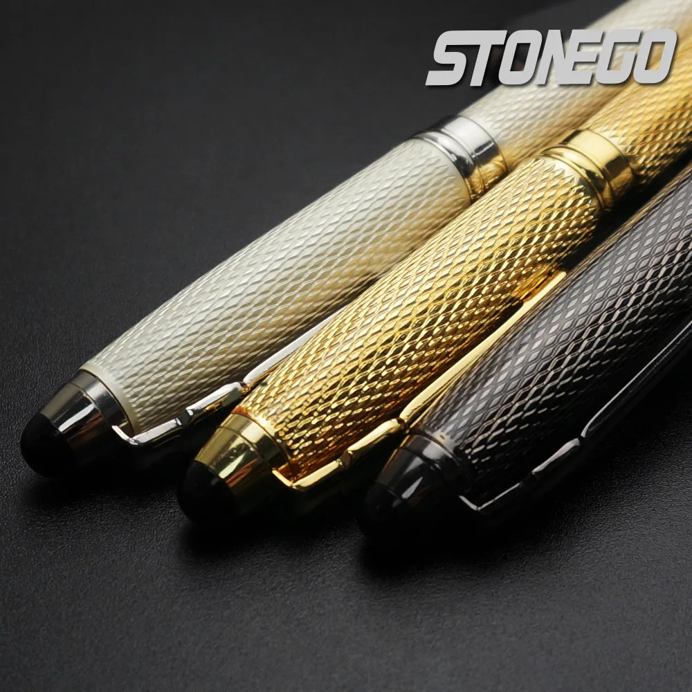 STONEGO Fashion Wallet Pen Short Paragraph Gift Travel Pocket Pen Mini Pocket Short Clip Metal RollerBall Pen Travel Pocket Pen